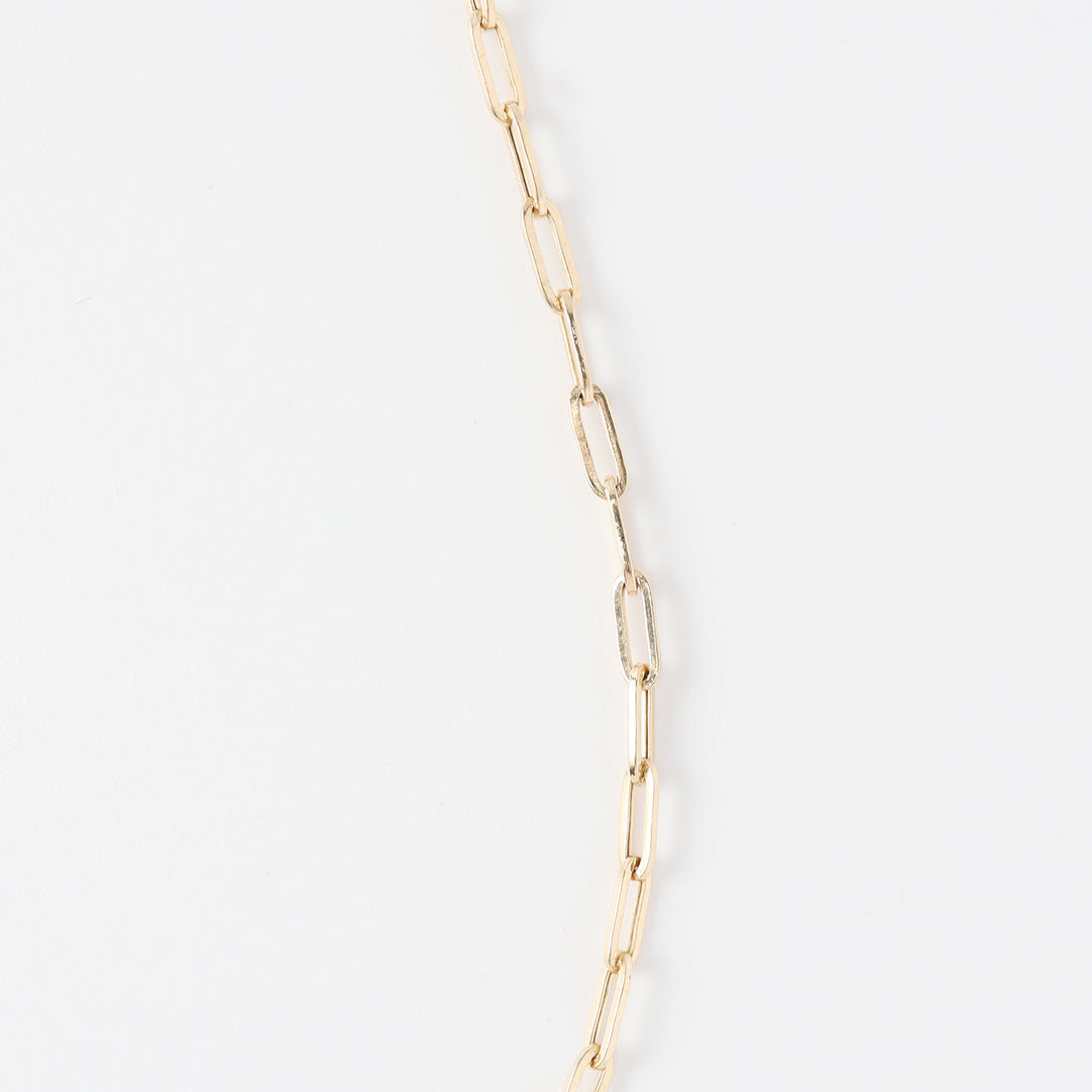 K18ペーパークリップチェーンネックレス