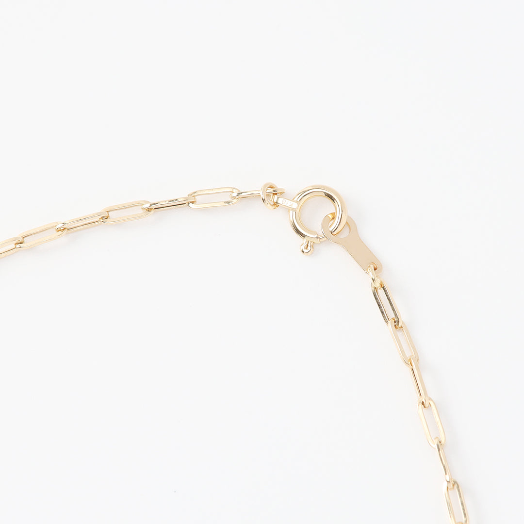 K18ペーパークリップチェーンネックレス