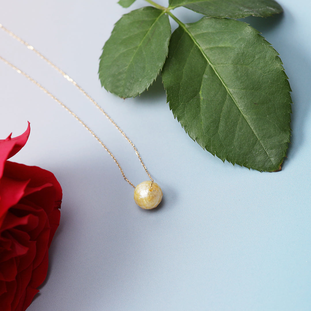 K18南洋カットパールネックレスゴールド