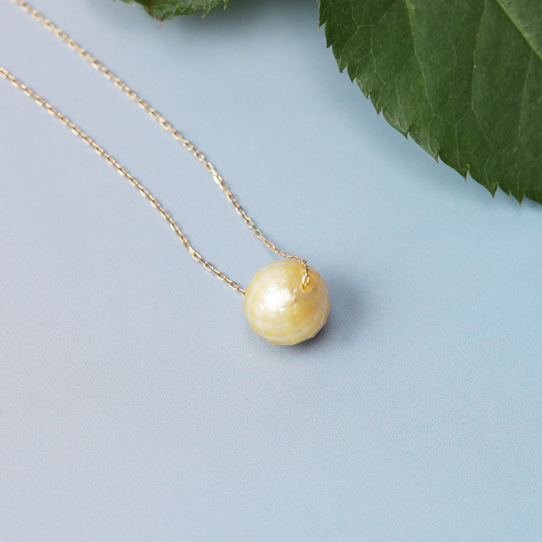 K18南洋カットパールネックレスゴールド