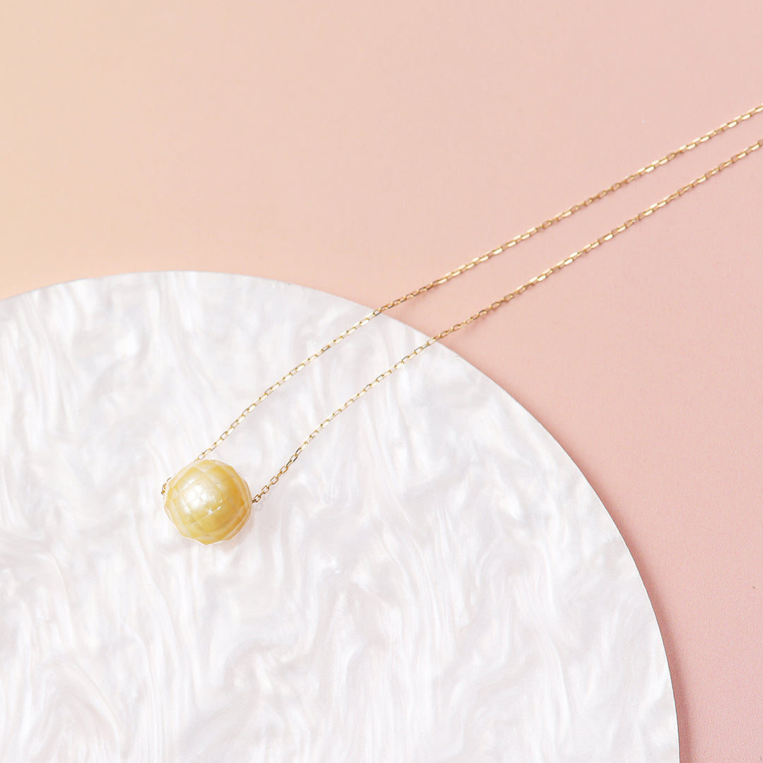 K18南洋カットパールネックレスゴールド