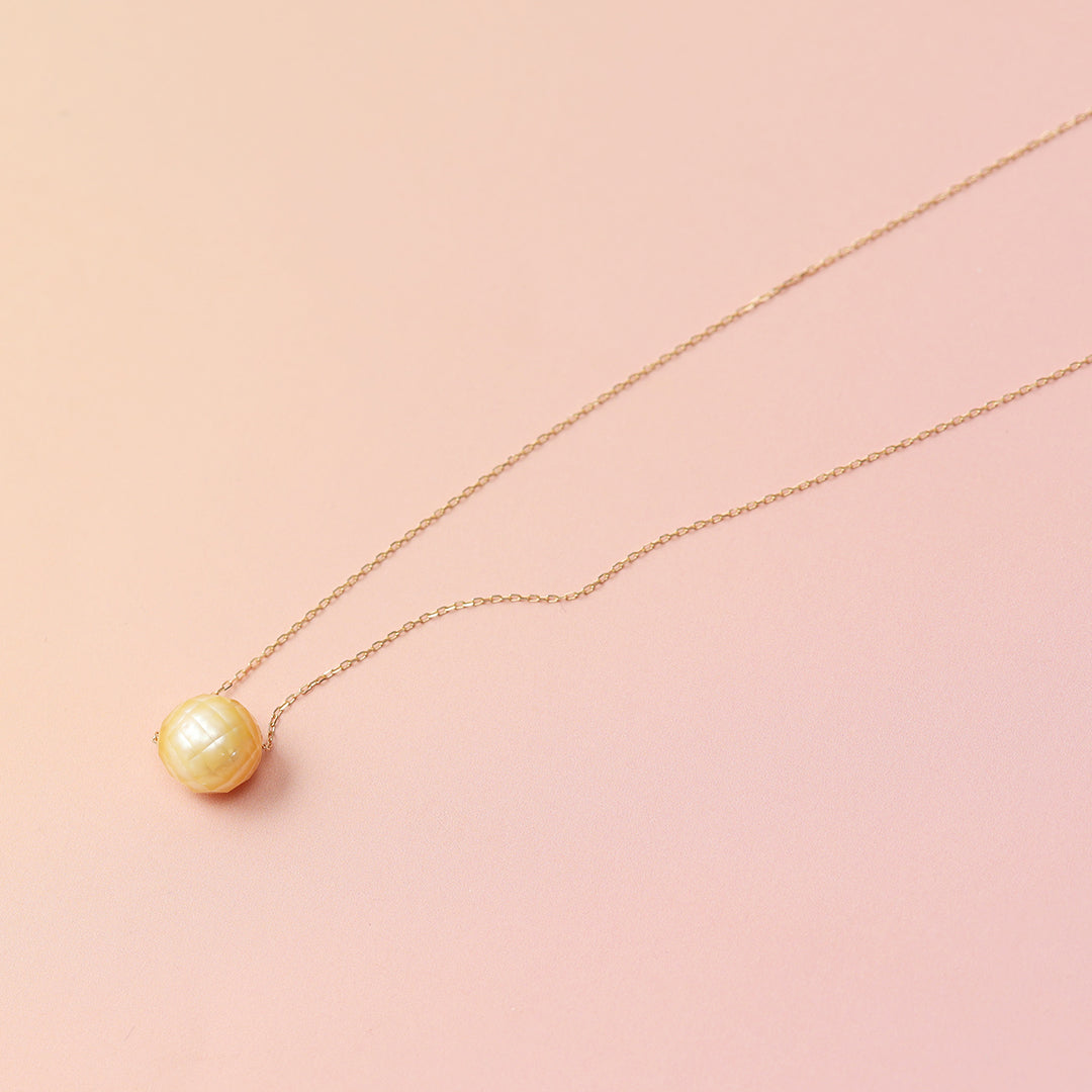 K18南洋カットパールネックレスゴールド