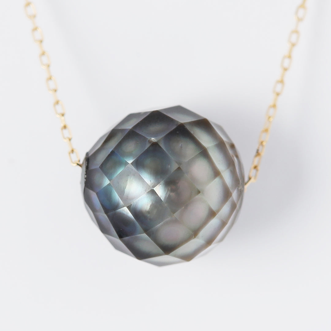 K18タヒチカットパールネックレス