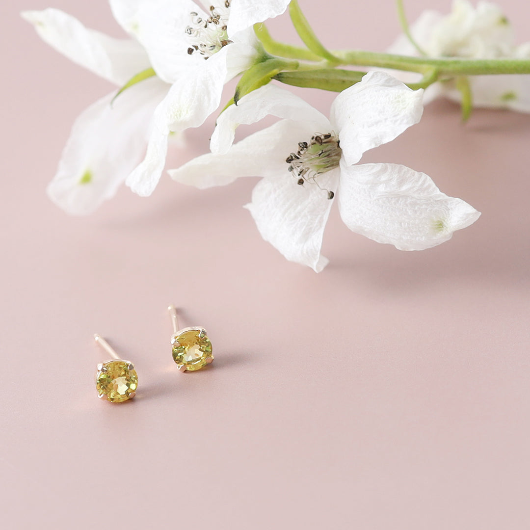 <NEW>K18イエローサファイアピアス