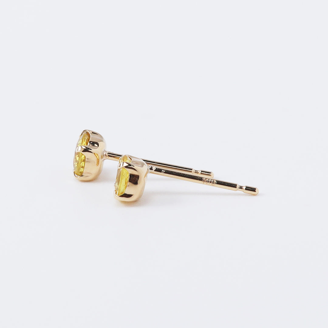 <NEW>K18イエローサファイアピアス