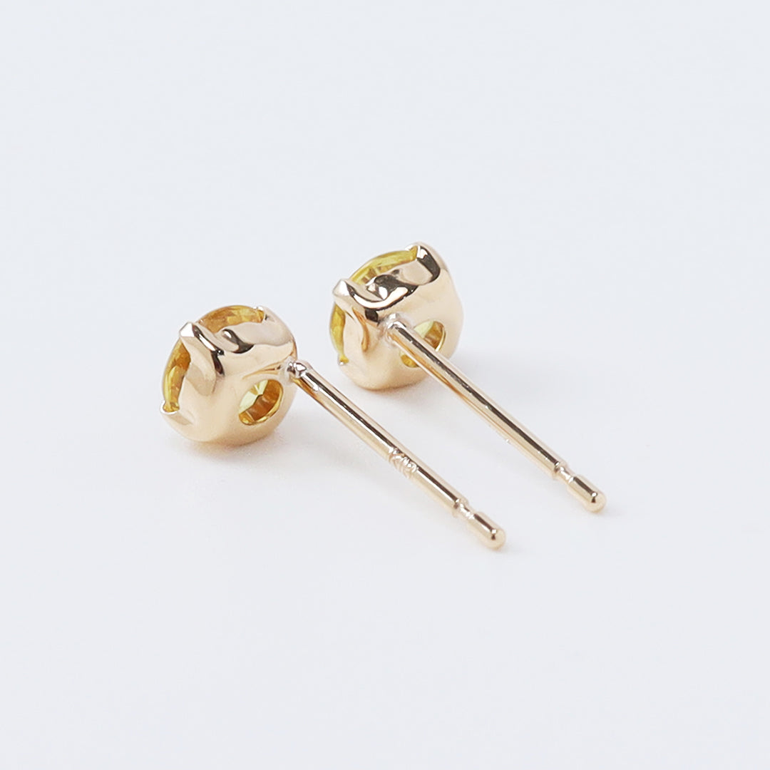 <NEW>K18イエローサファイアピアス