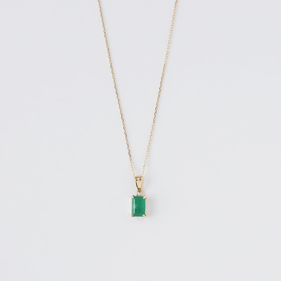 <NEW>K18スクエアエメラルドペンダントトップ