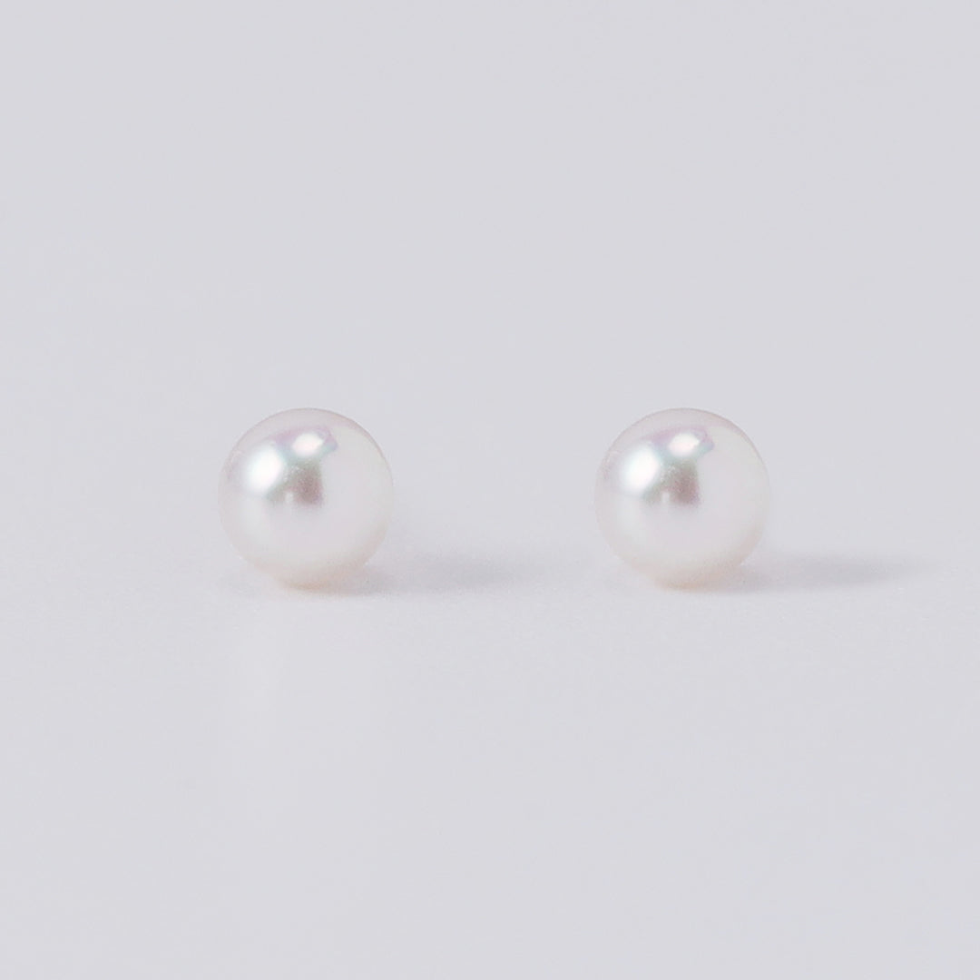 NEW＞K18アコヤベビーパールピアス