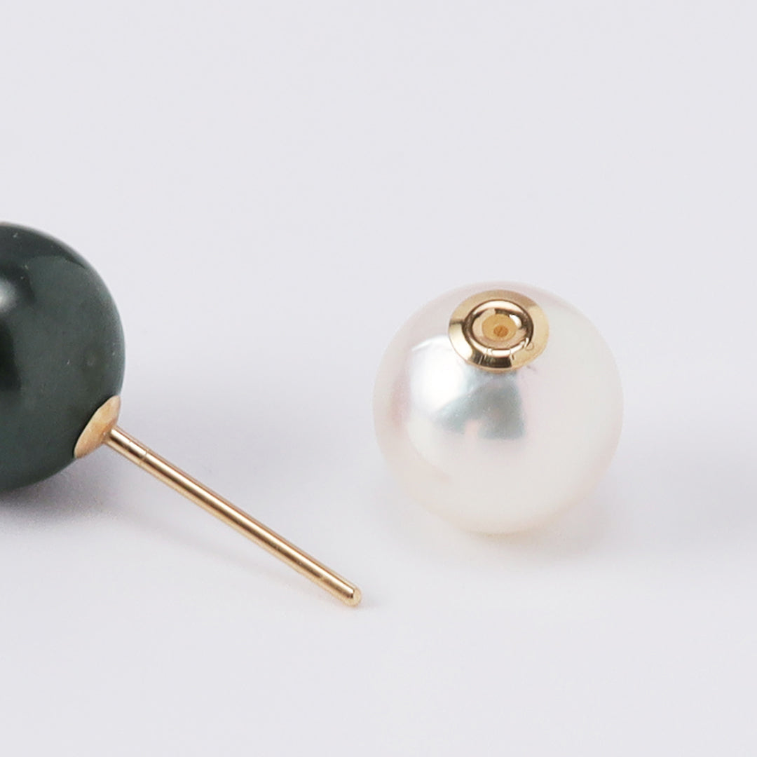 <NEW>K18アコヤタヒチリバーシブルピアス