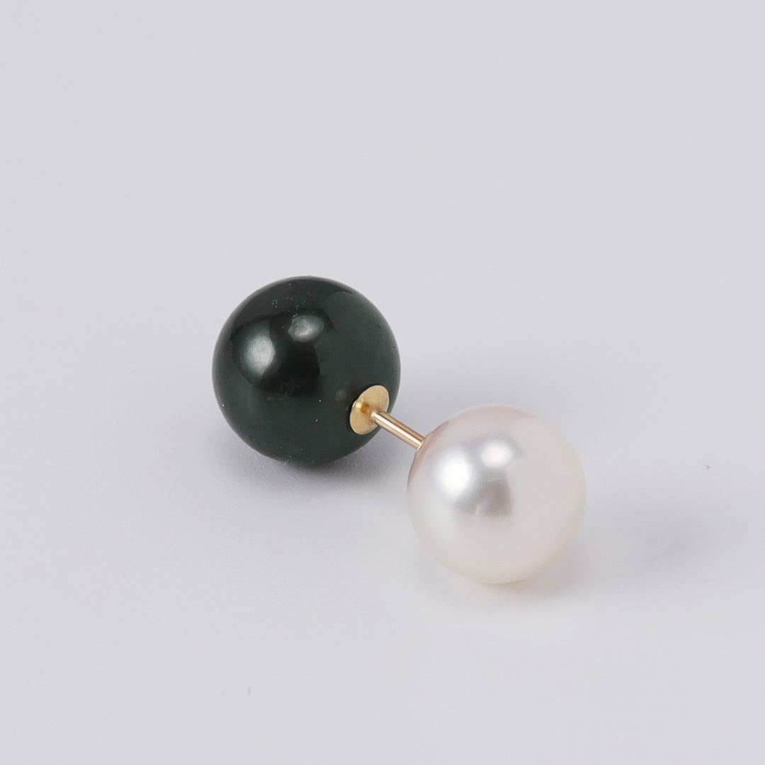 <NEW>K18アコヤタヒチリバーシブルピアス