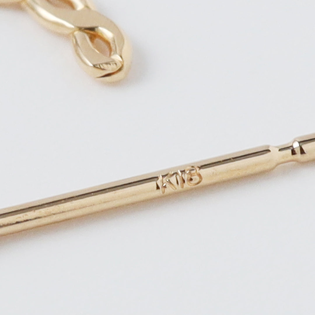 【お買い得ジュエリー】K18ツイストフープピアス