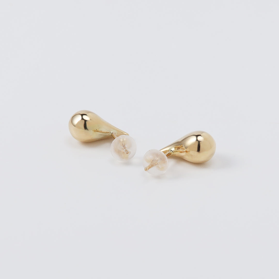 【お買い得ジュエリー】K18ぷっくりツユピアス