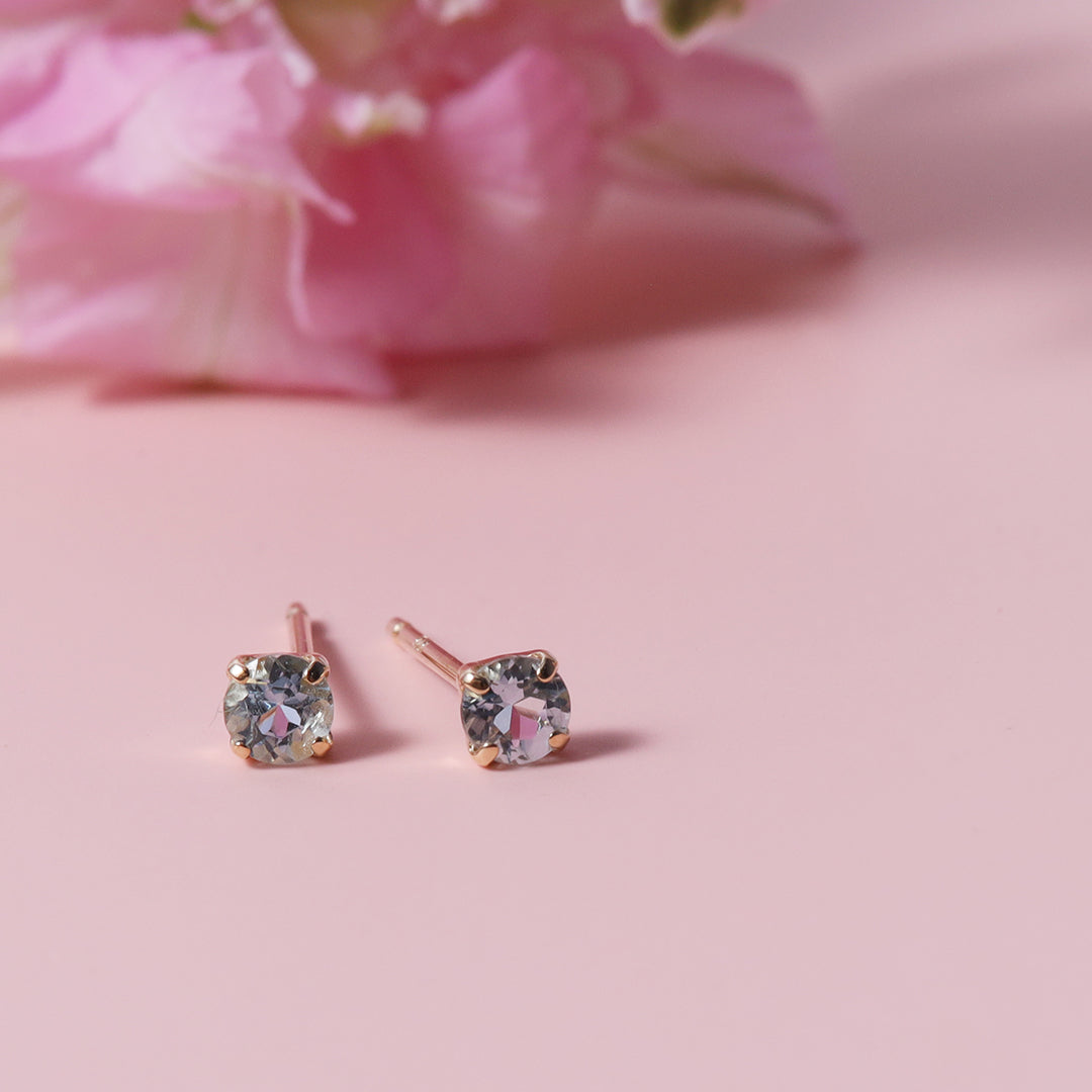 K18アクアマリンピアス