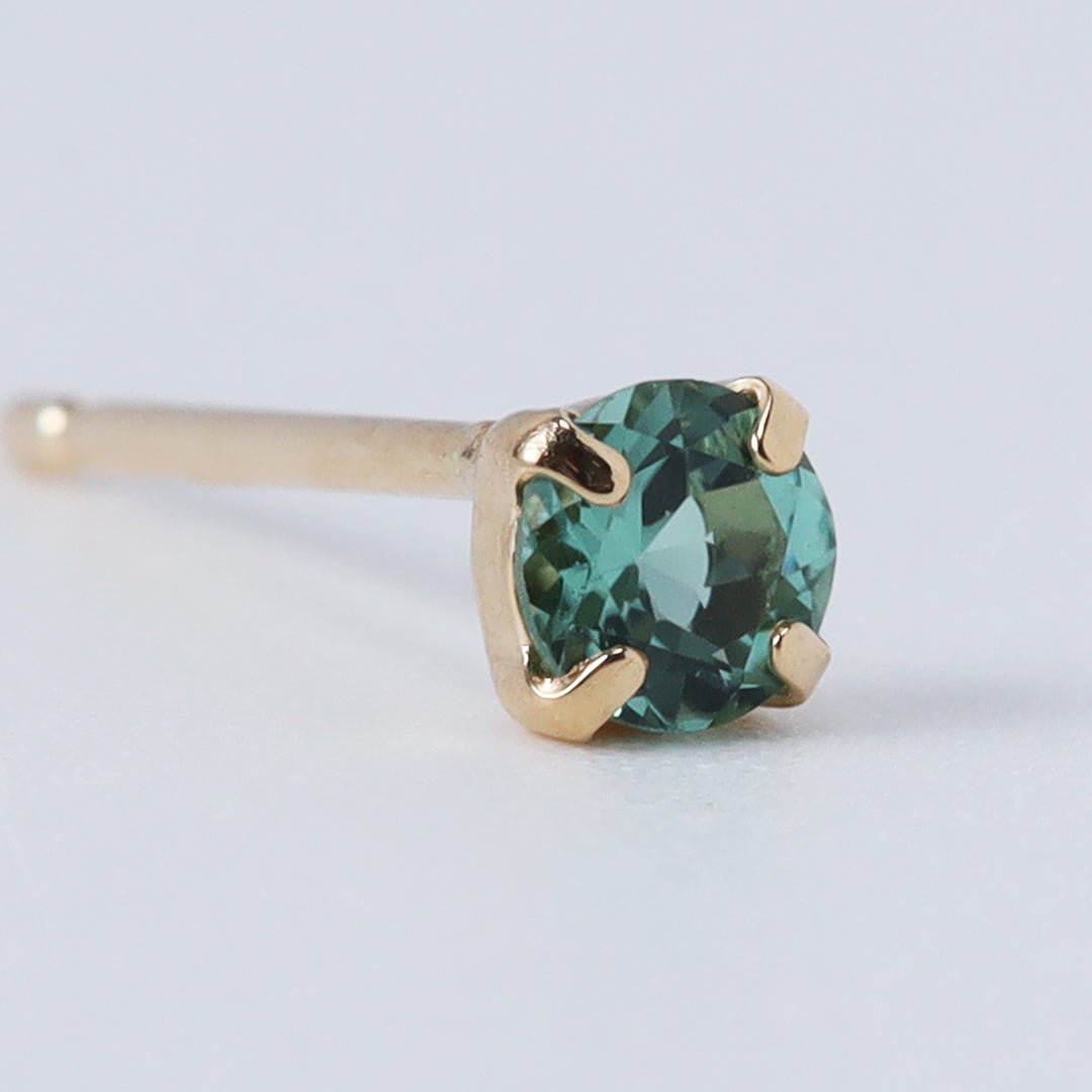 K18ブルーグリーントルマリンピアス