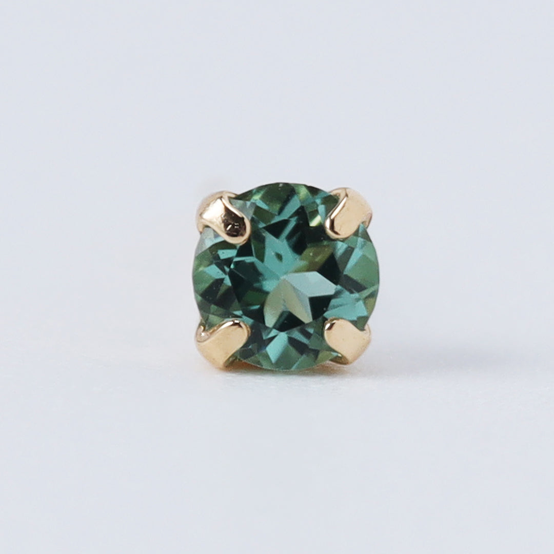 K18ブルーグリーントルマリンピアス