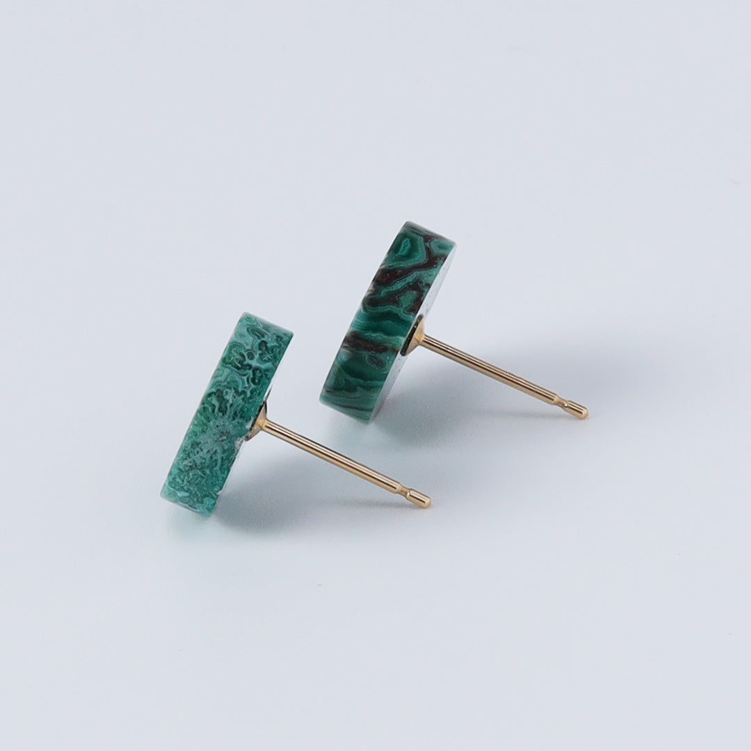 【一点物】K18クリソレースアゲートピアス