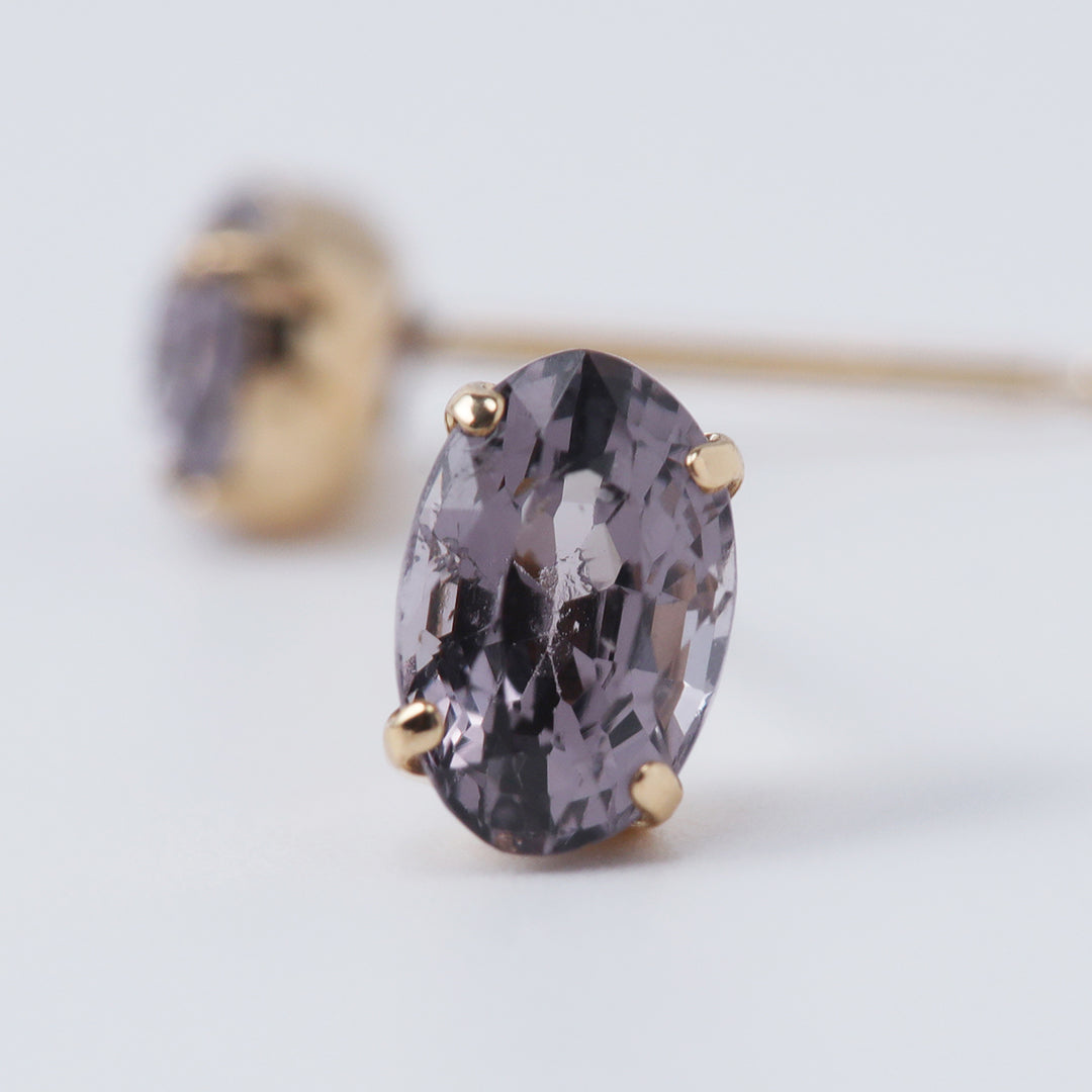 K18ラベンダースピネルピアス