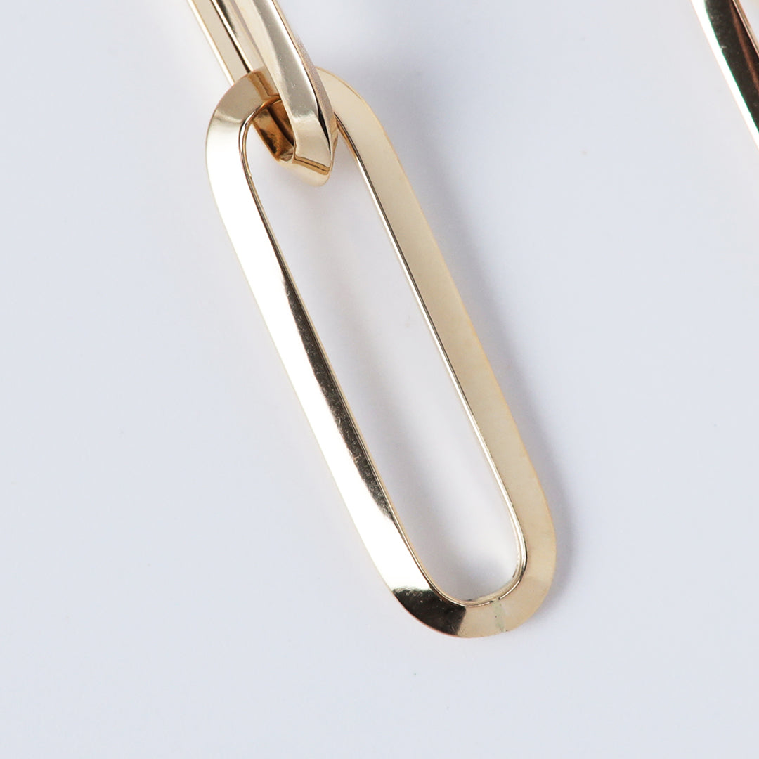 <NEW>K18ロングクリップピアス2コマ