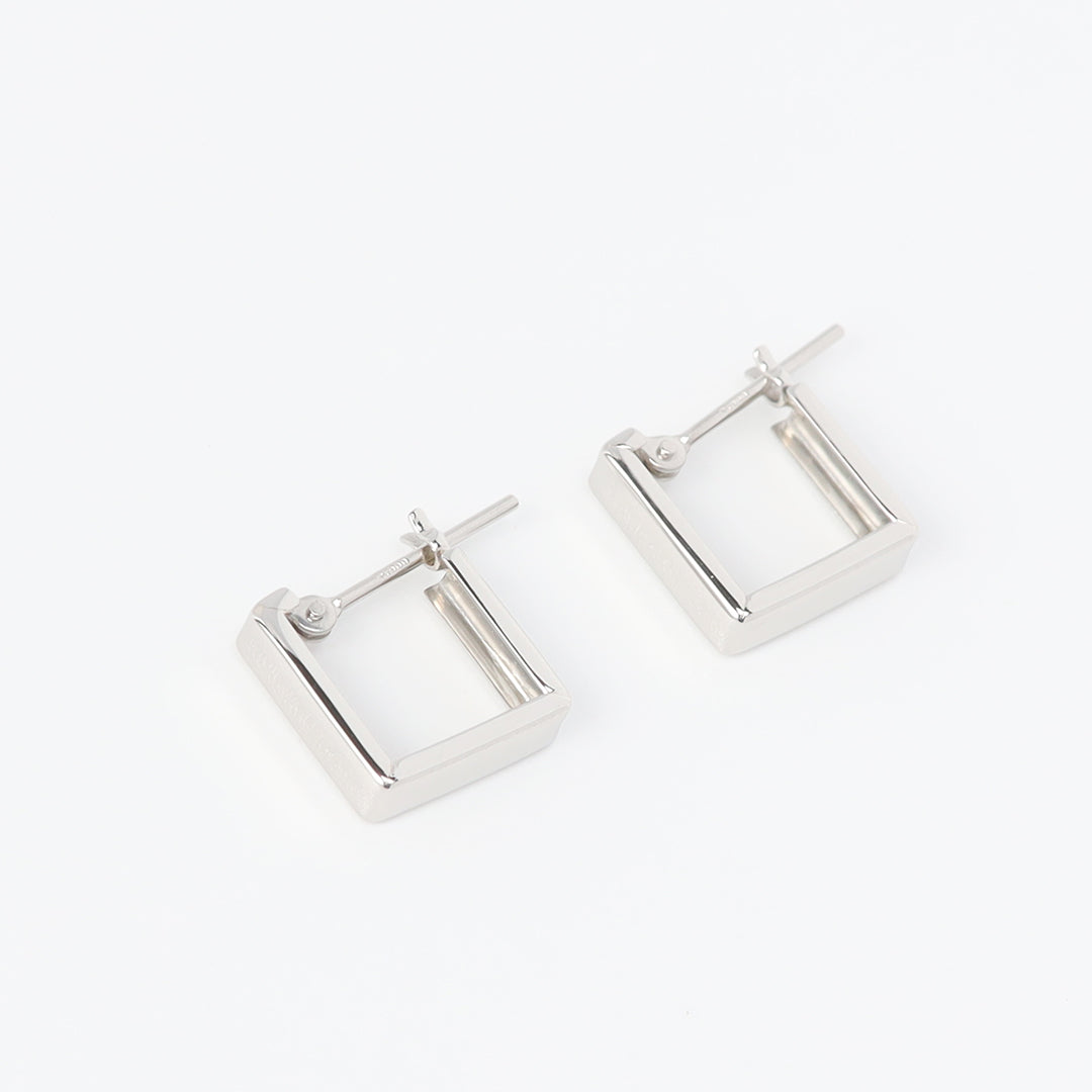 <NEW>Pt900スクエアフープピアス