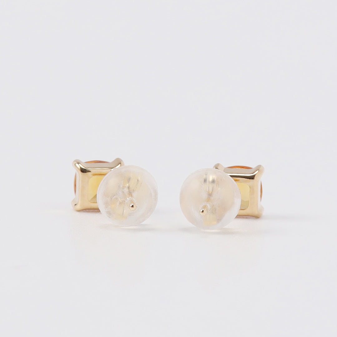 K18シトリンクッションピアス