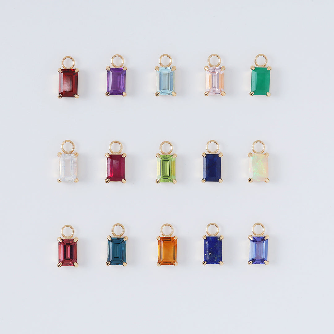 【受注生産品】K18誕生石チャーム(片耳)