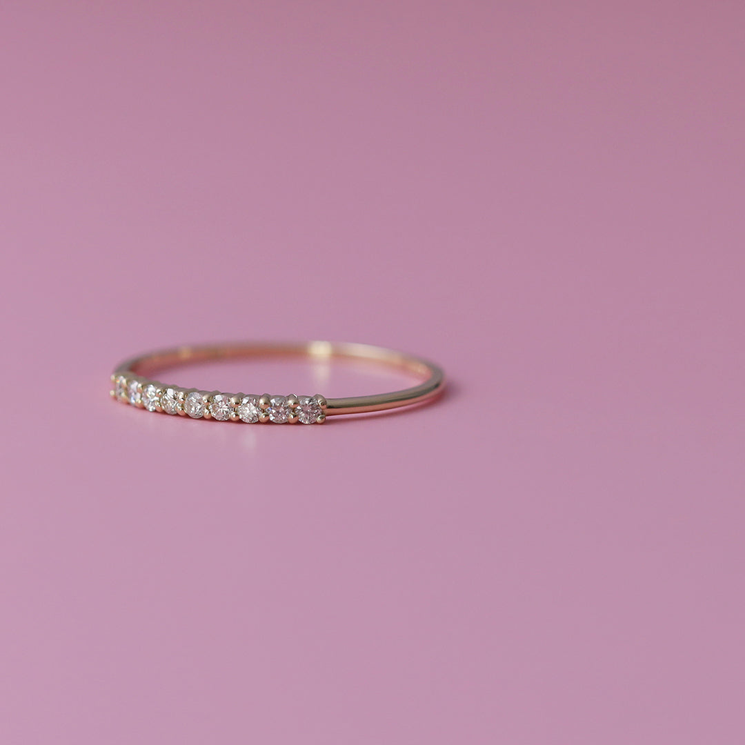 <NEW>【お買い得ジュエリー】K18ダイヤモンドリング(ライン) 12号