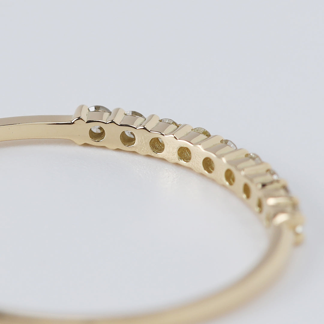 <NEW>【お買い得ジュエリー】K18ダイヤモンドリング(ライン) 12号