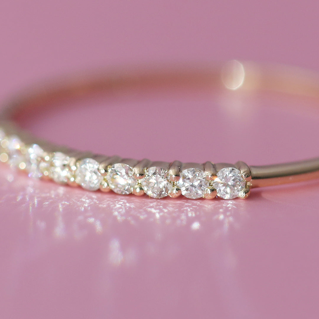 <NEW>【お買い得ジュエリー】K18ダイヤモンドリング(ライン) 12号