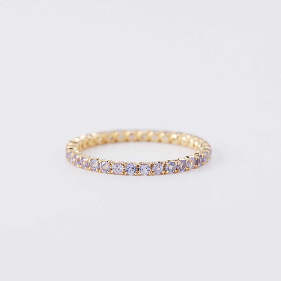 <期間限定販売>【受注生産品】K18タンザナイトフルエタニティリング