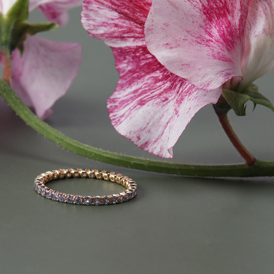 <期間限定販売>【受注生産品】K18タンザナイトフルエタニティリング