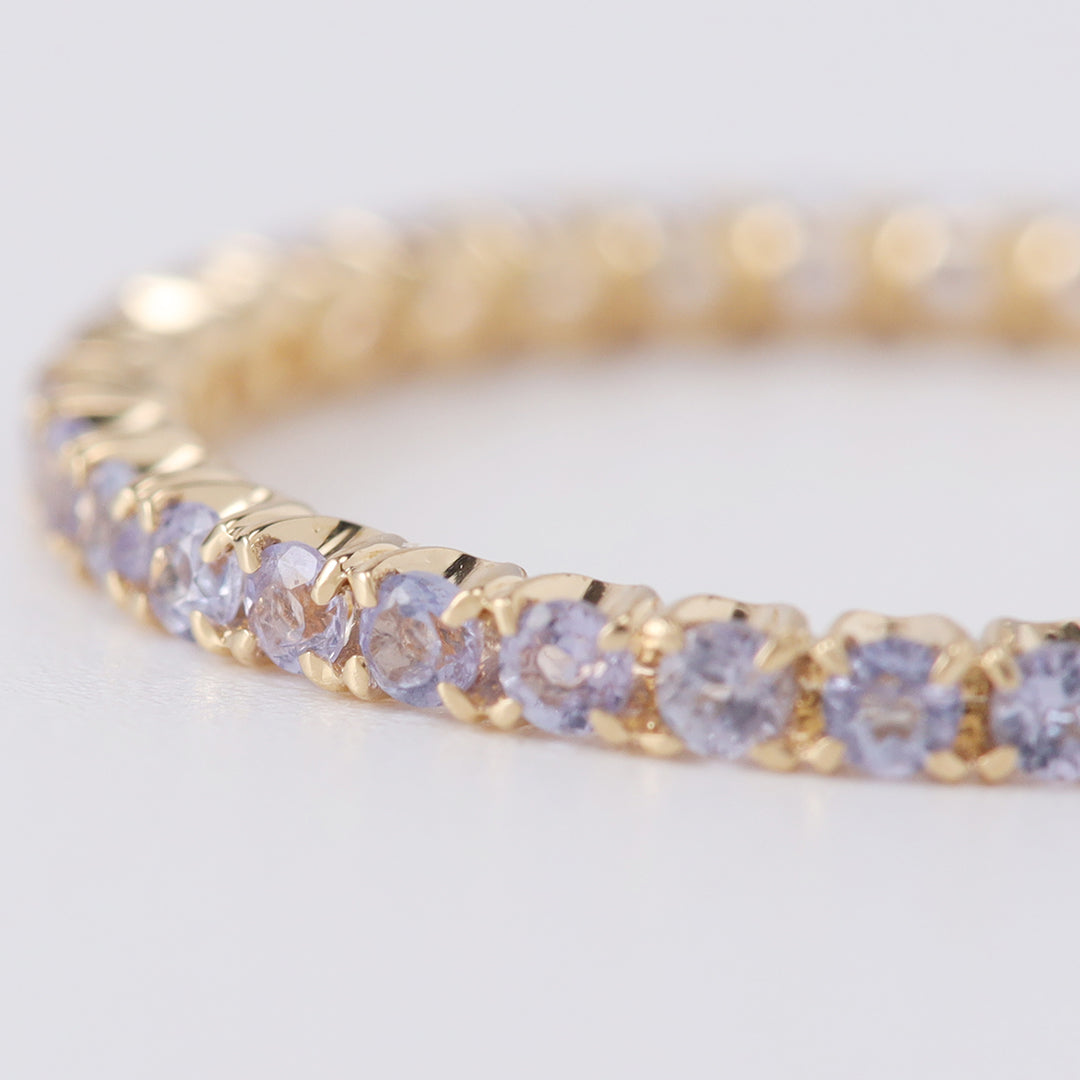 <期間限定販売>【受注生産品】K18タンザナイトフルエタニティリング