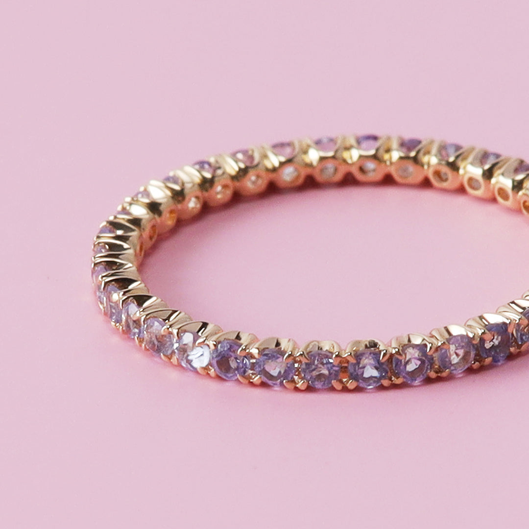 <期間限定販売>【受注生産品】K18タンザナイトフルエタニティリング