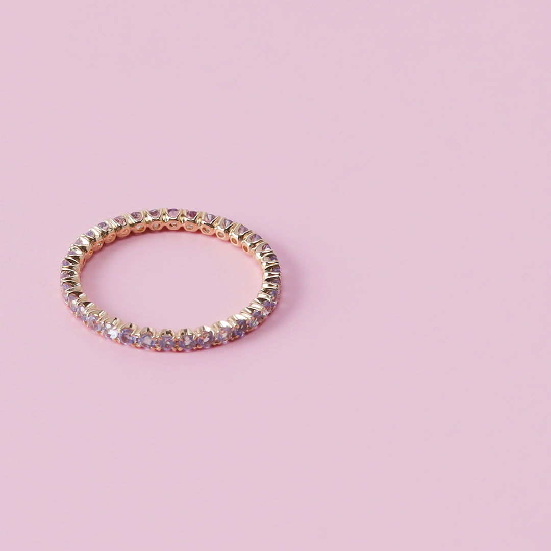 <期間限定販売>【受注生産品】K18タンザナイトフルエタニティリング