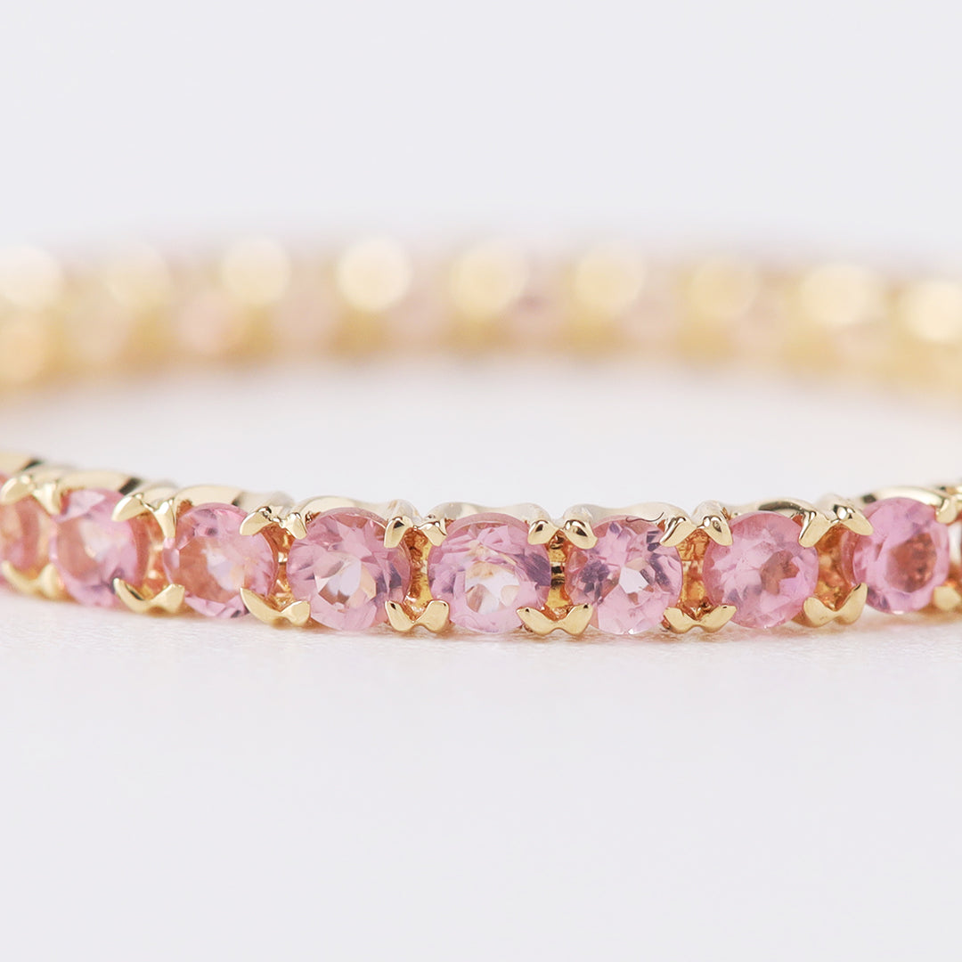 <期間限定販売>【受注生産品】K18ピンクトルマリンフルエタニティリング