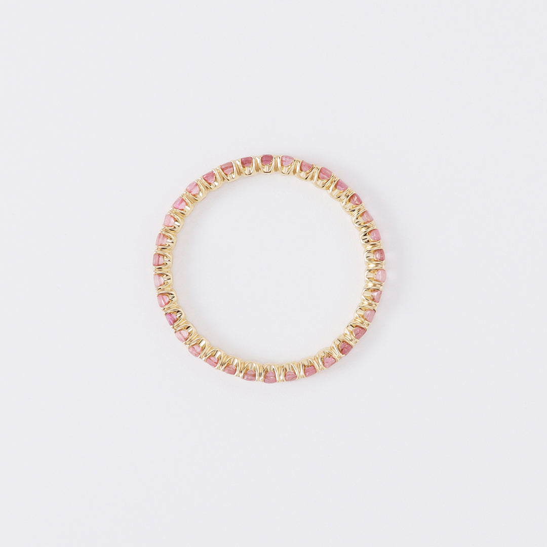 <期間限定販売>【受注生産品】K18ピンクトルマリンフルエタニティリング