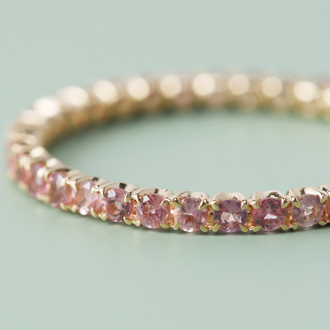 <期間限定販売>【受注生産品】K18ピンクトルマリンフルエタニティリング