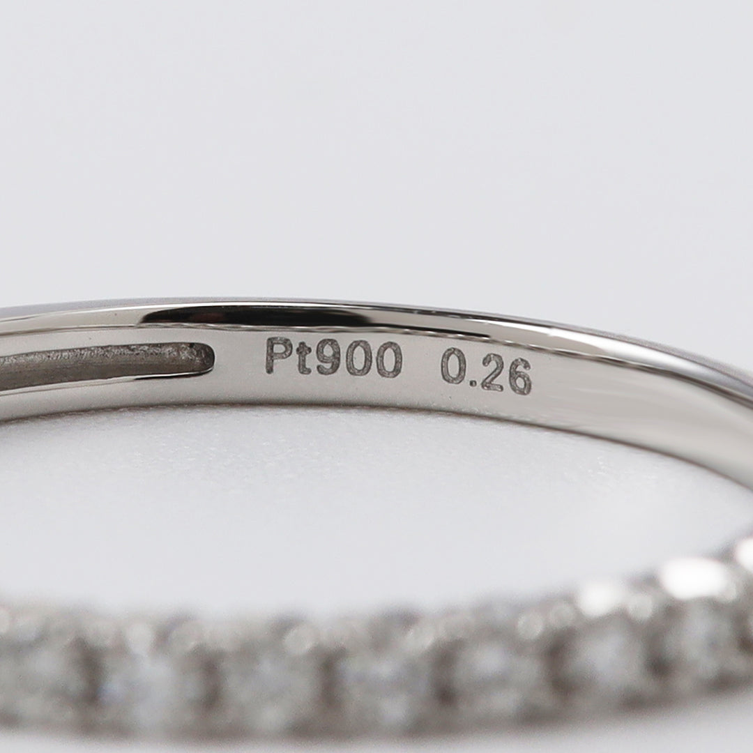 <NEW>【受注生産品】Pt900ハーフエタニティリング(1.5㎜)9号~16号