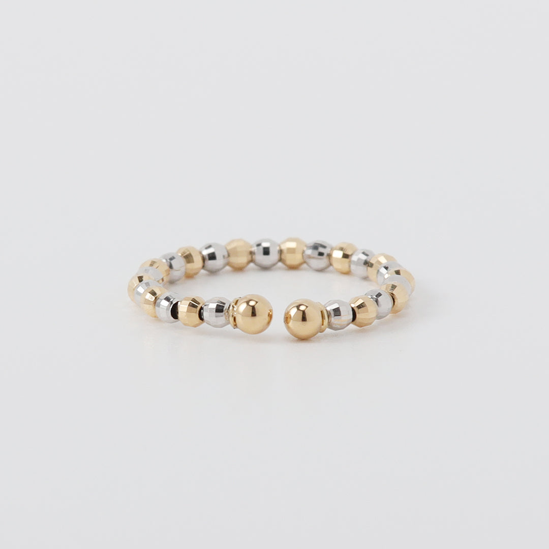 NEW＞K18/K18WG ミラーフリーサイズピンキーリング 