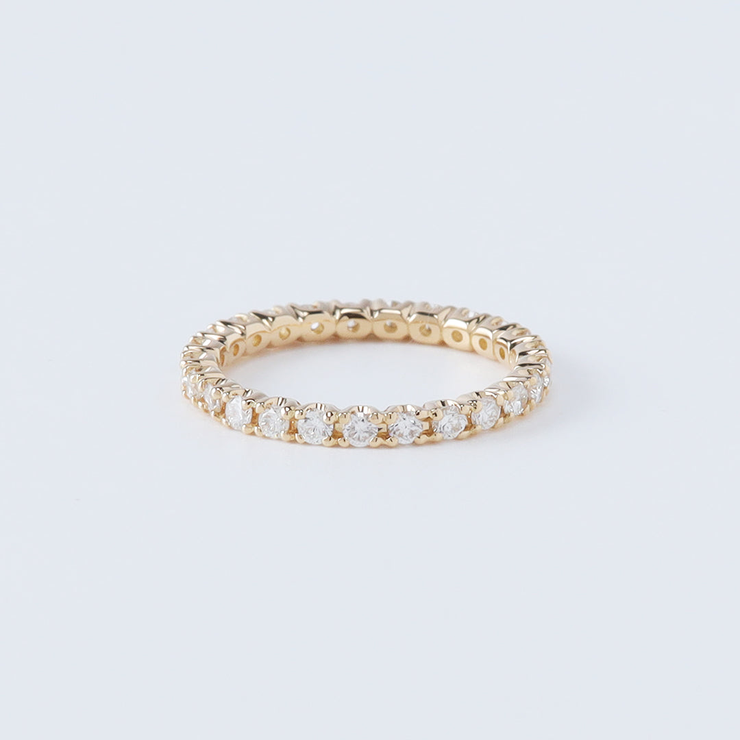 【受注生産品】K18ダイヤモンドフルエタニティピンキーリング