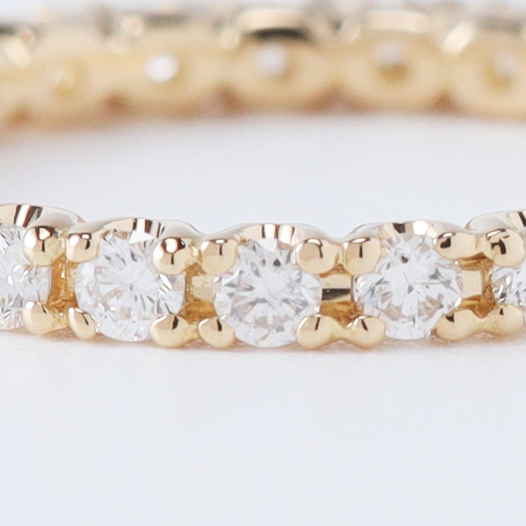 【受注生産品】K18ダイヤモンドフルエタニティピンキーリング