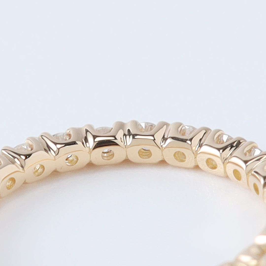 【受注生産品】K18ダイヤモンドフルエタニティピンキーリング