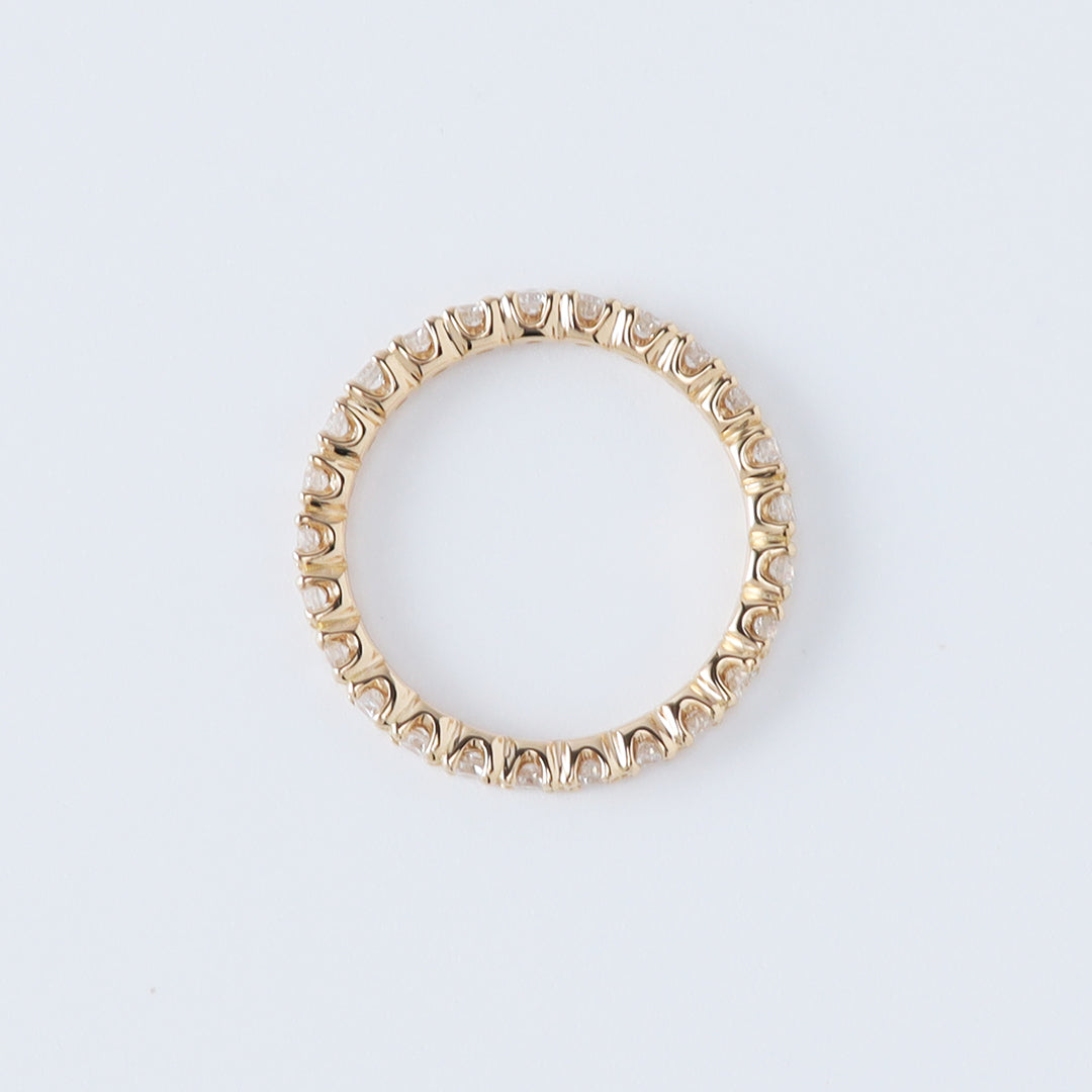 【受注生産品】K18ダイヤモンドフルエタニティピンキーリング