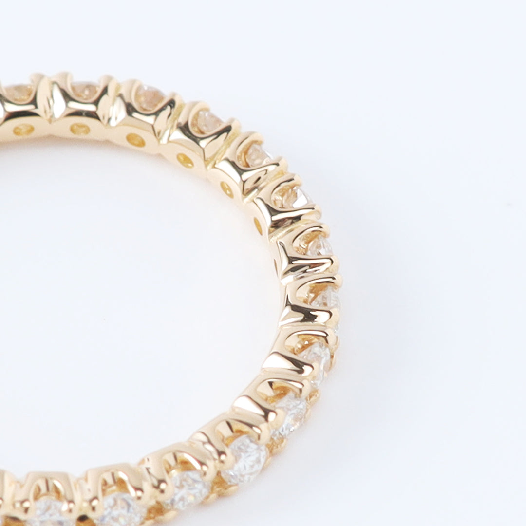 【受注生産品】K18ダイヤモンドフルエタニティピンキーリング