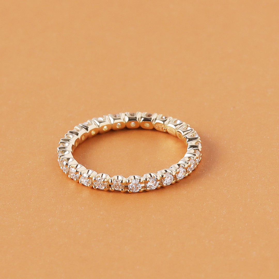 【受注生産品】K18ダイヤモンドフルエタニティピンキーリング