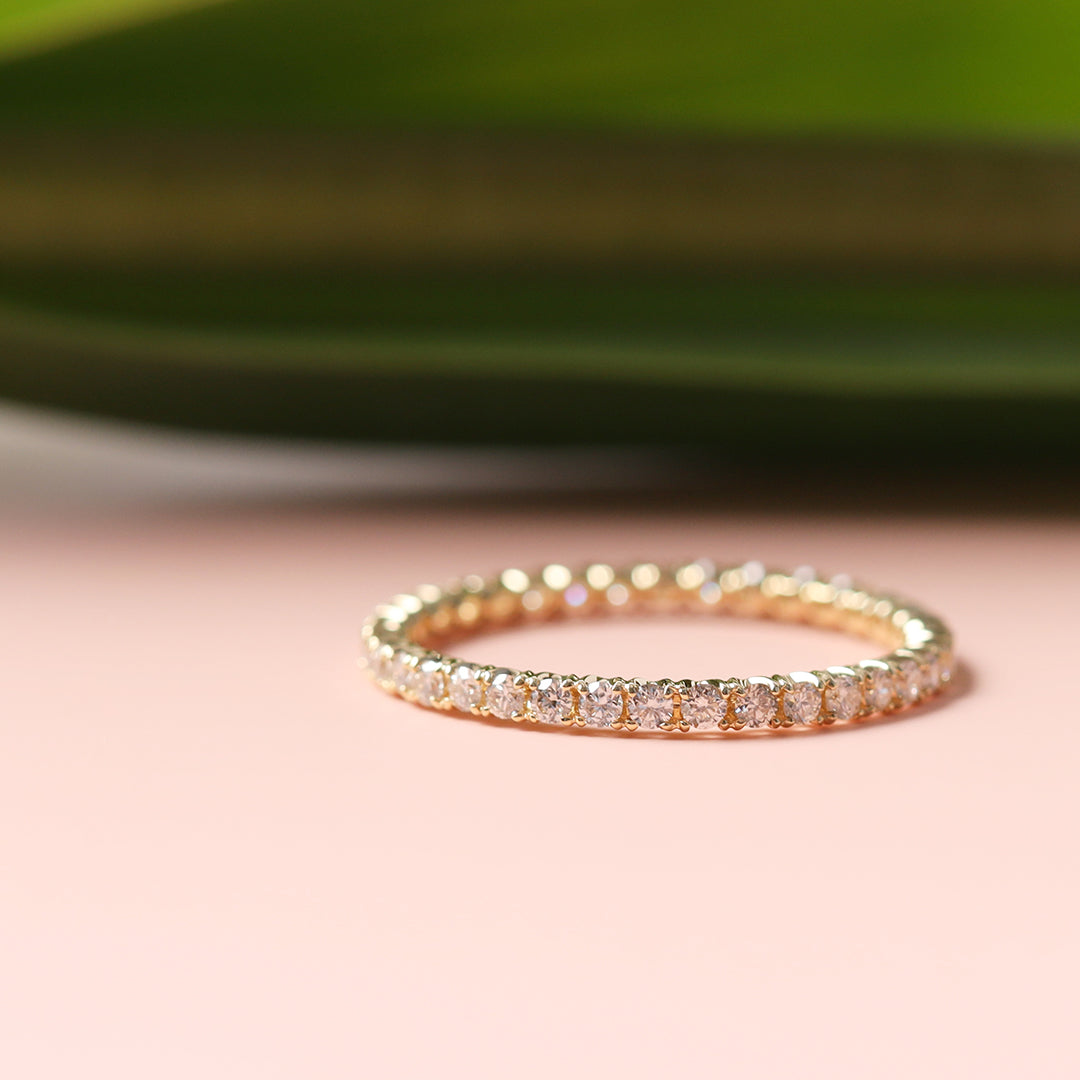 【受注生産品】K18ダイヤモンドフルエタニティリング