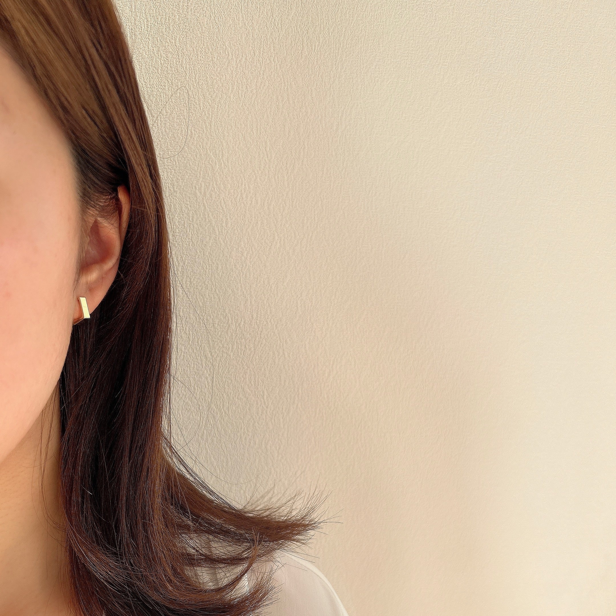 <NEW>K18スクエアフープピアス