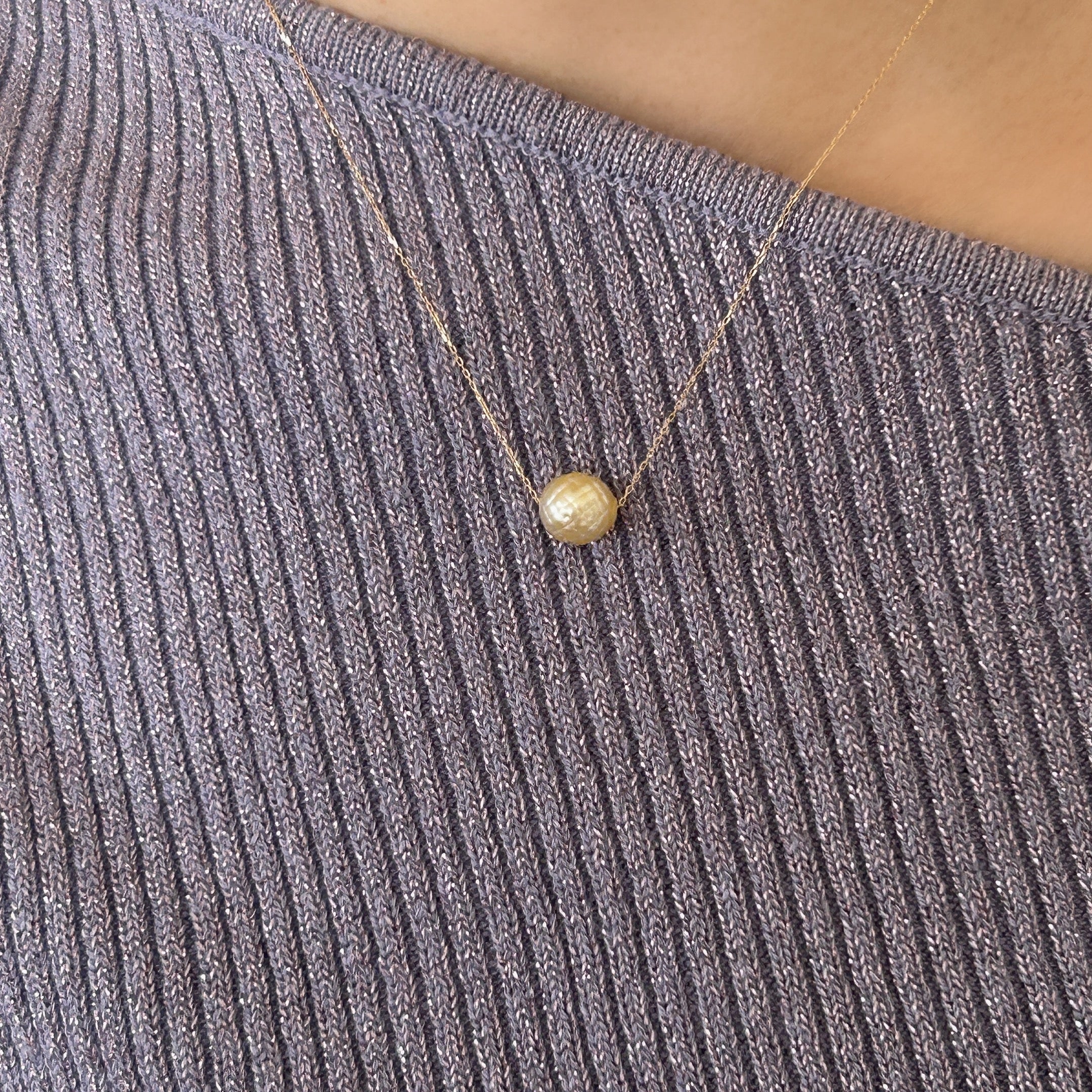 K18南洋カットパールネックレスゴールド