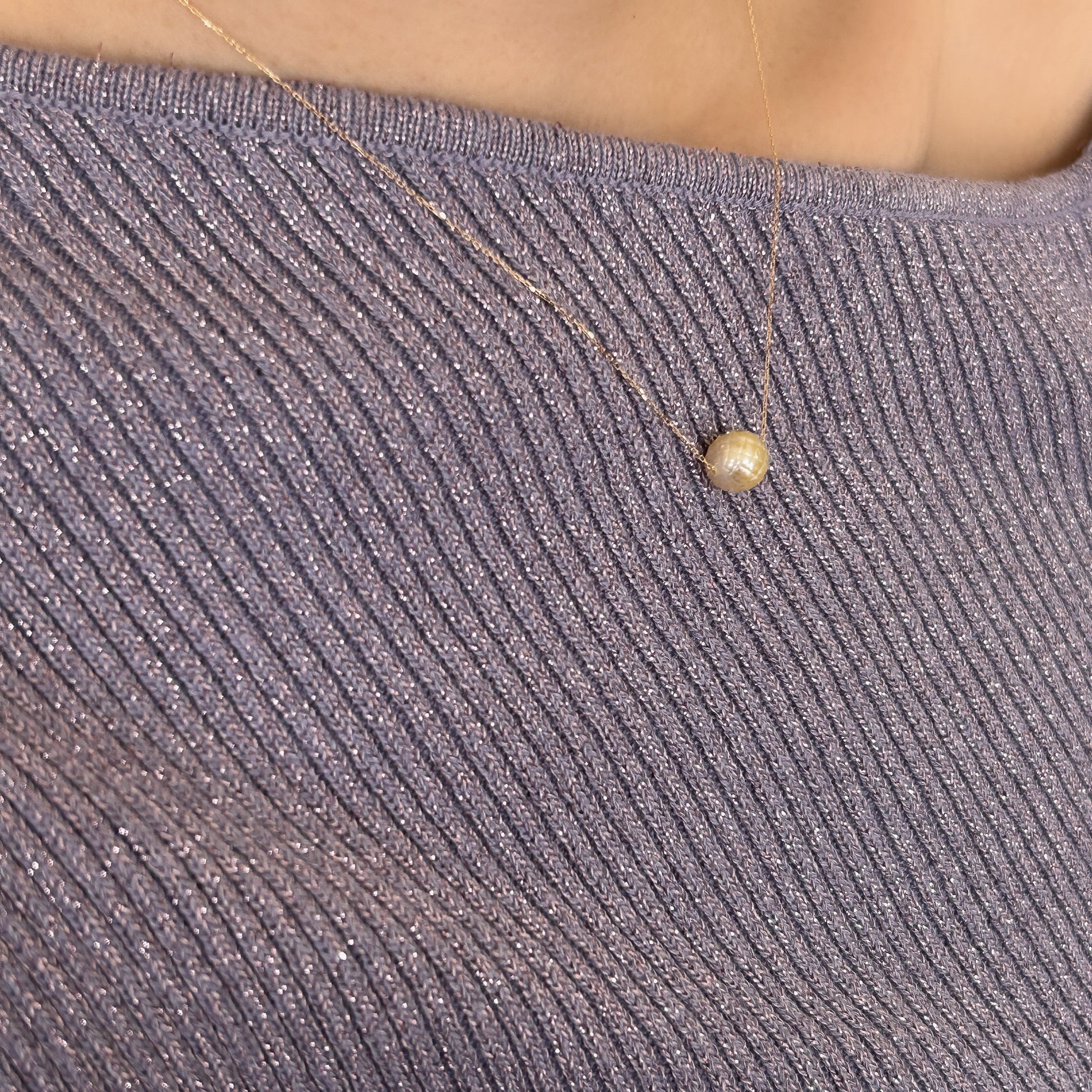 K18南洋カットパールネックレスゴールド