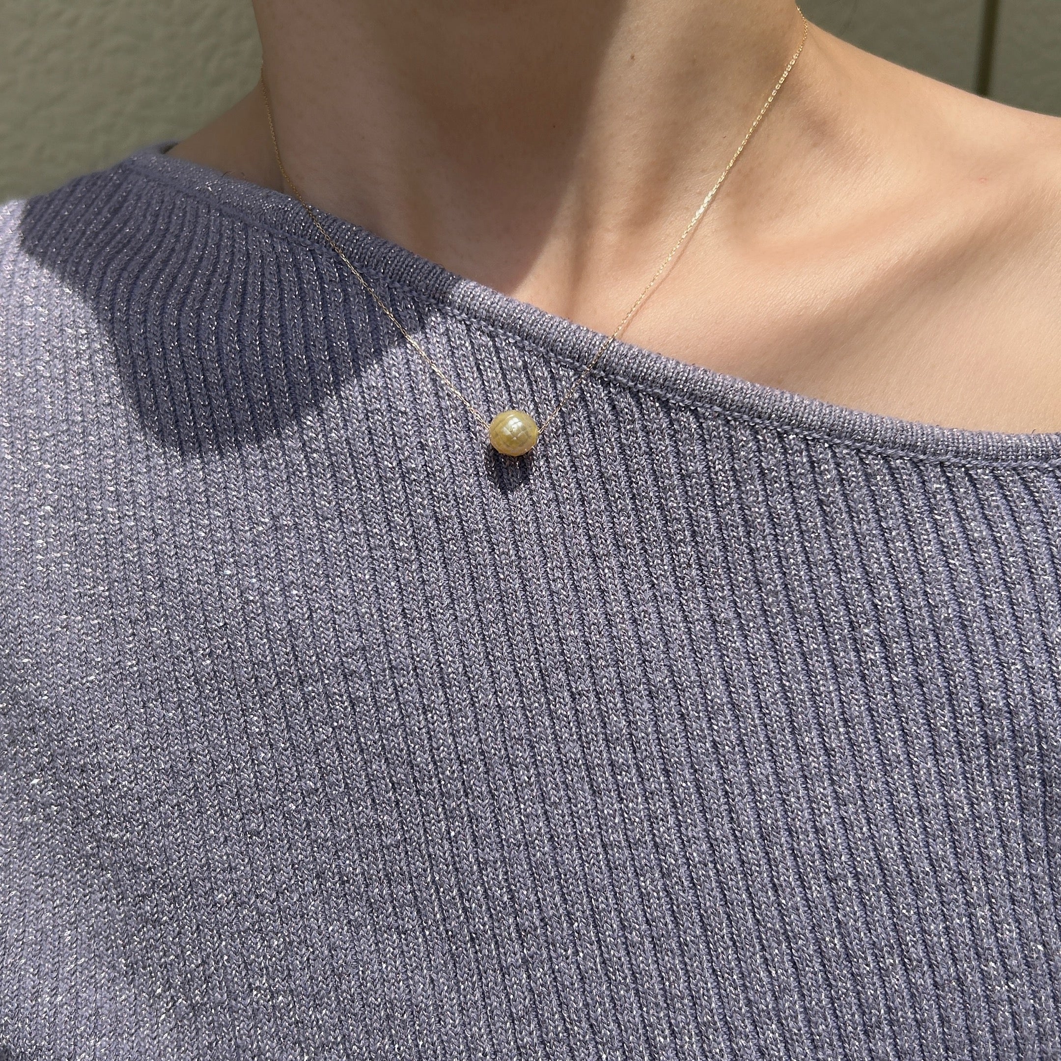 K18南洋カットパールネックレスゴールド