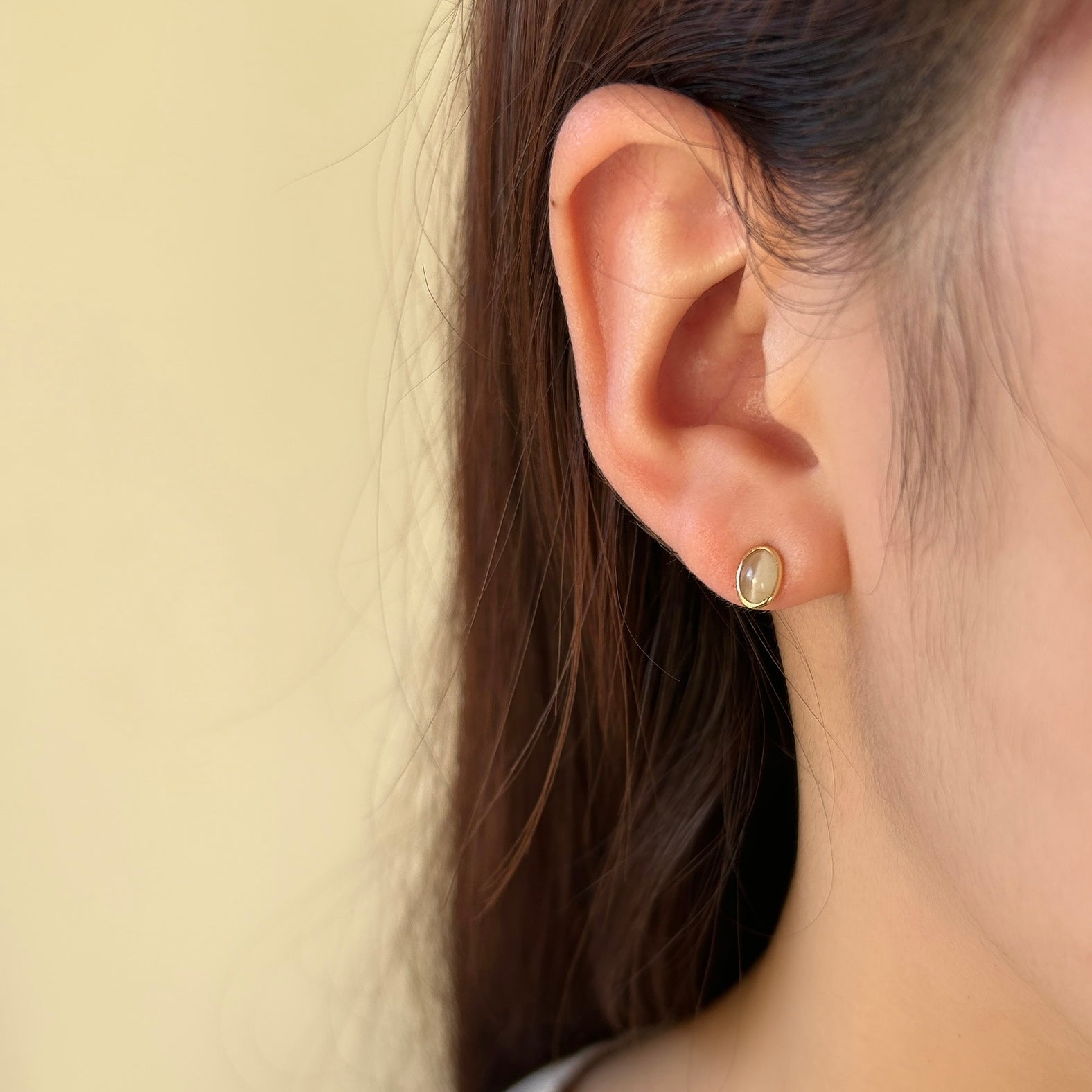 K18クリソベリルキャッツアイピアス